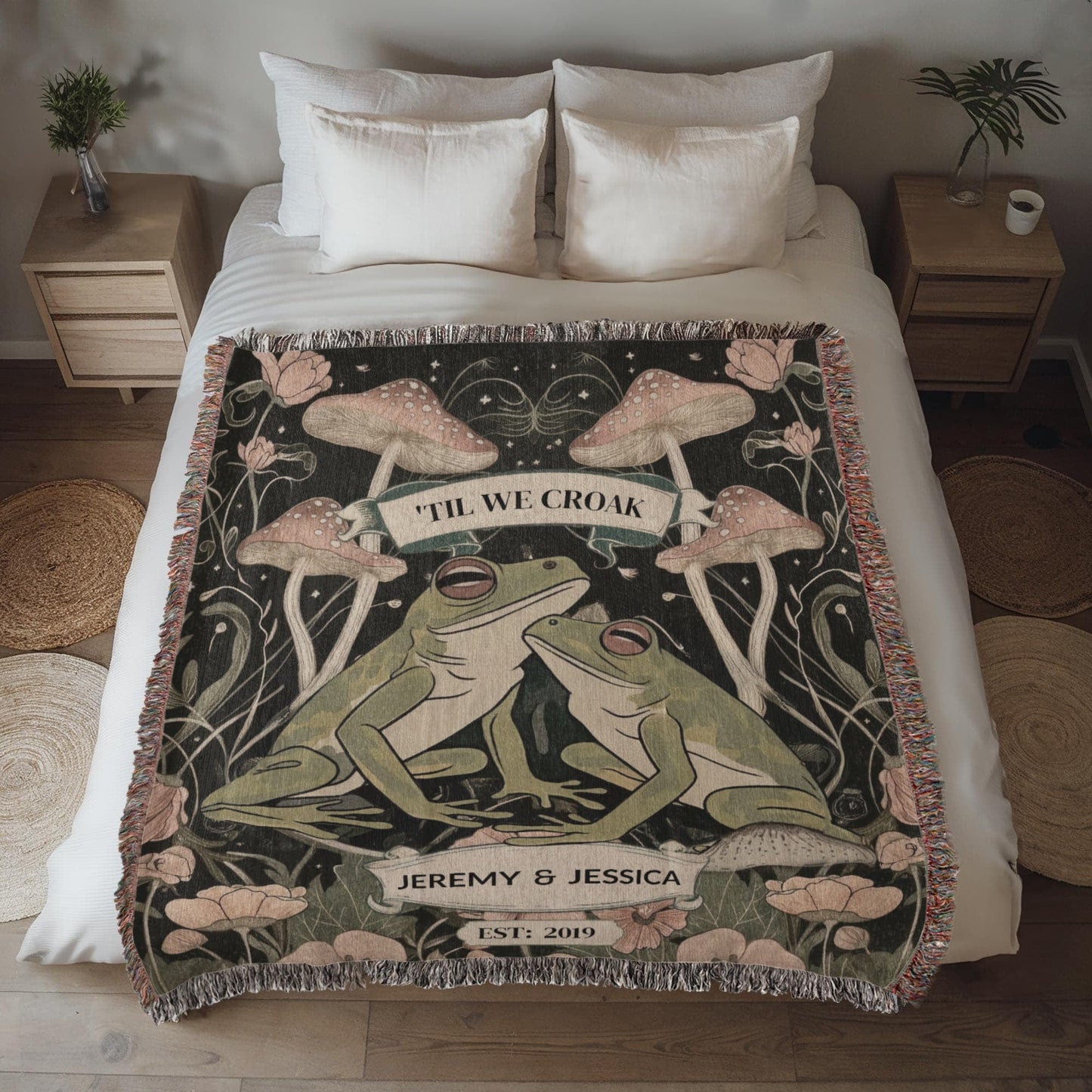 Gift for Couples Wife Husband Soulmate | 'Til We Croak |Blanket