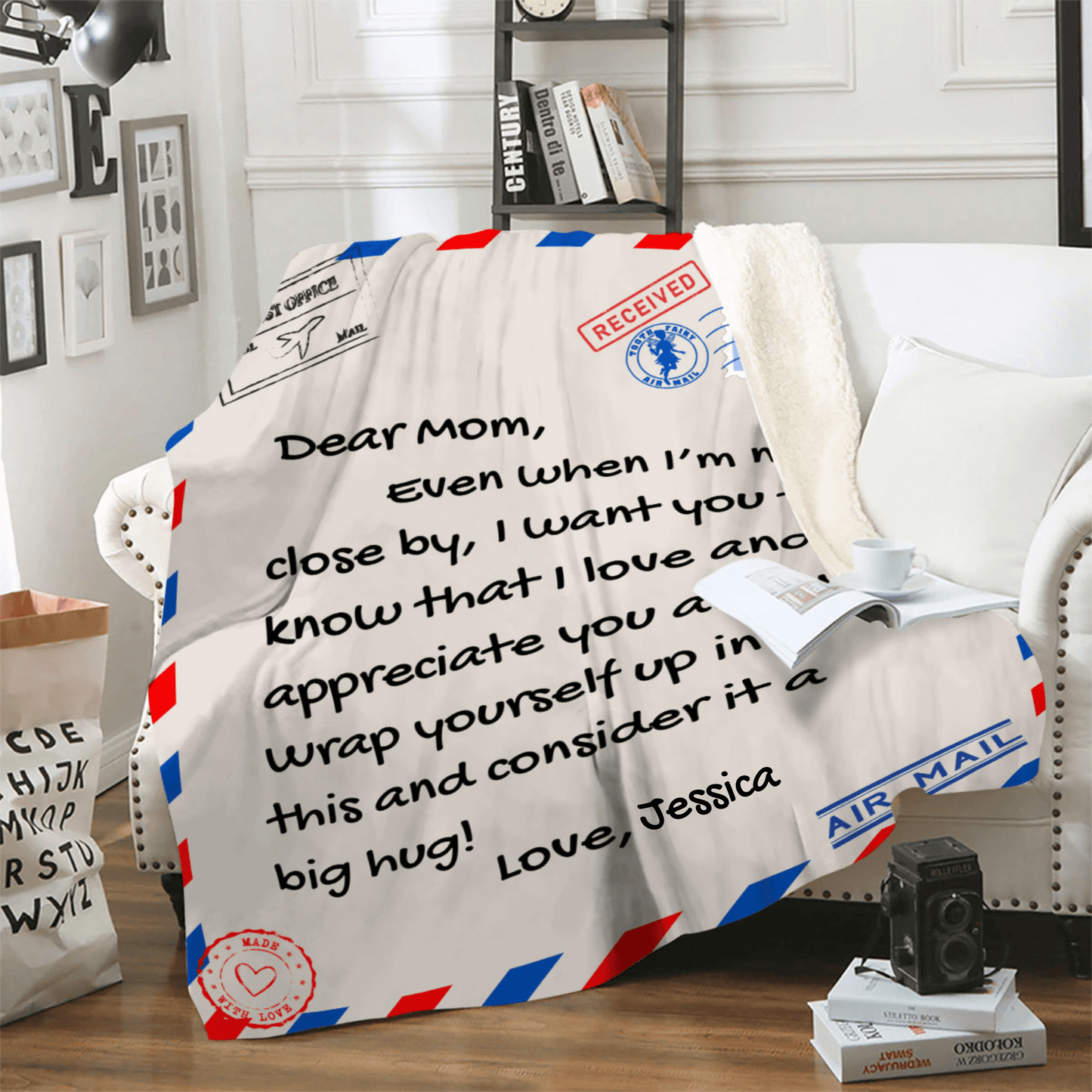 Mothers Day Gifts - Gifts for Mom - Personalized Mom Blanket - Letter to Mom w/ Your Own Finish - Mom Gifts from Daughter, Son, To My Mom Blanket, Mother Blanket, Letter From Son To Mom Blanket, Custom Name Blanket, Best Gift Blanket For Mother, Birthday Gift For Her