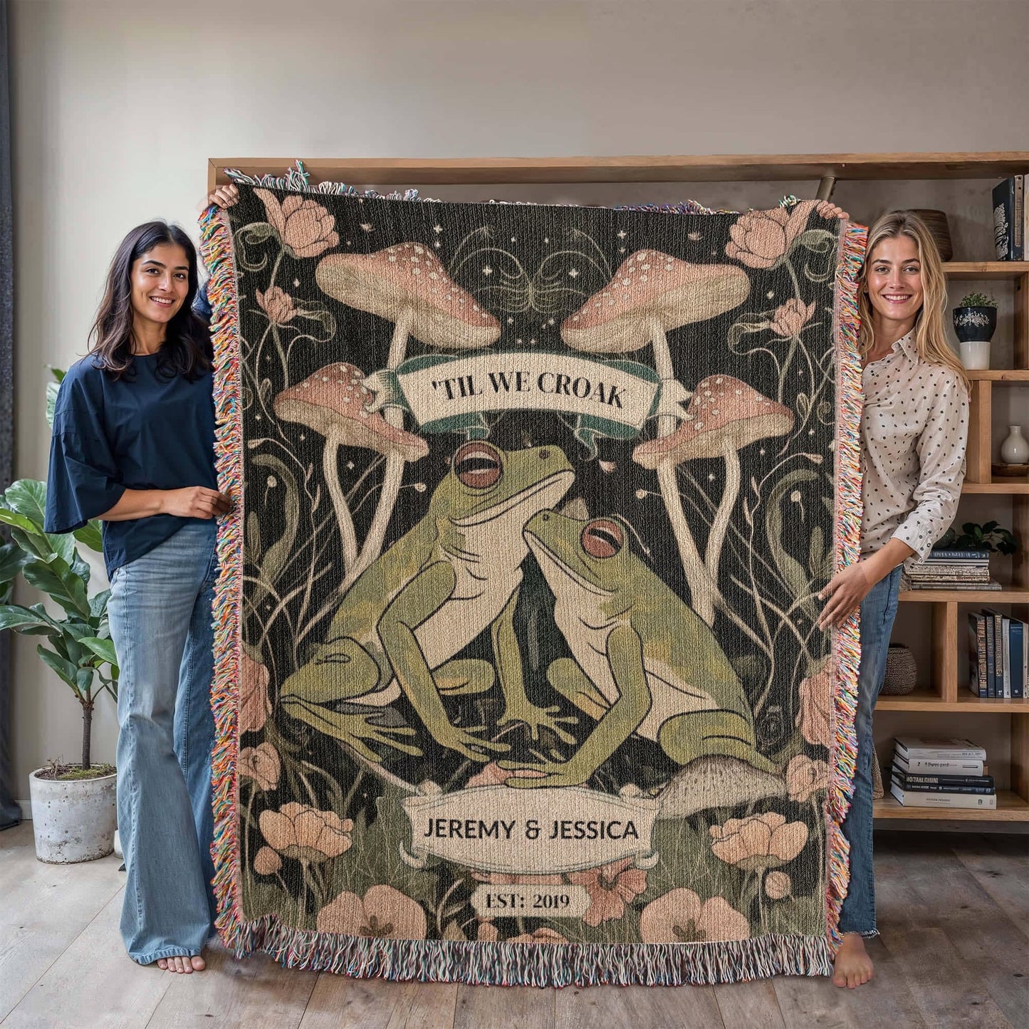 Gift for Couples Wife Husband Soulmate | 'Til We Croak |Blanket