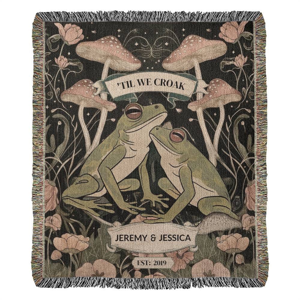 Gift for Couples Wife Husband Soulmate | 'Til We Croak |Blanket