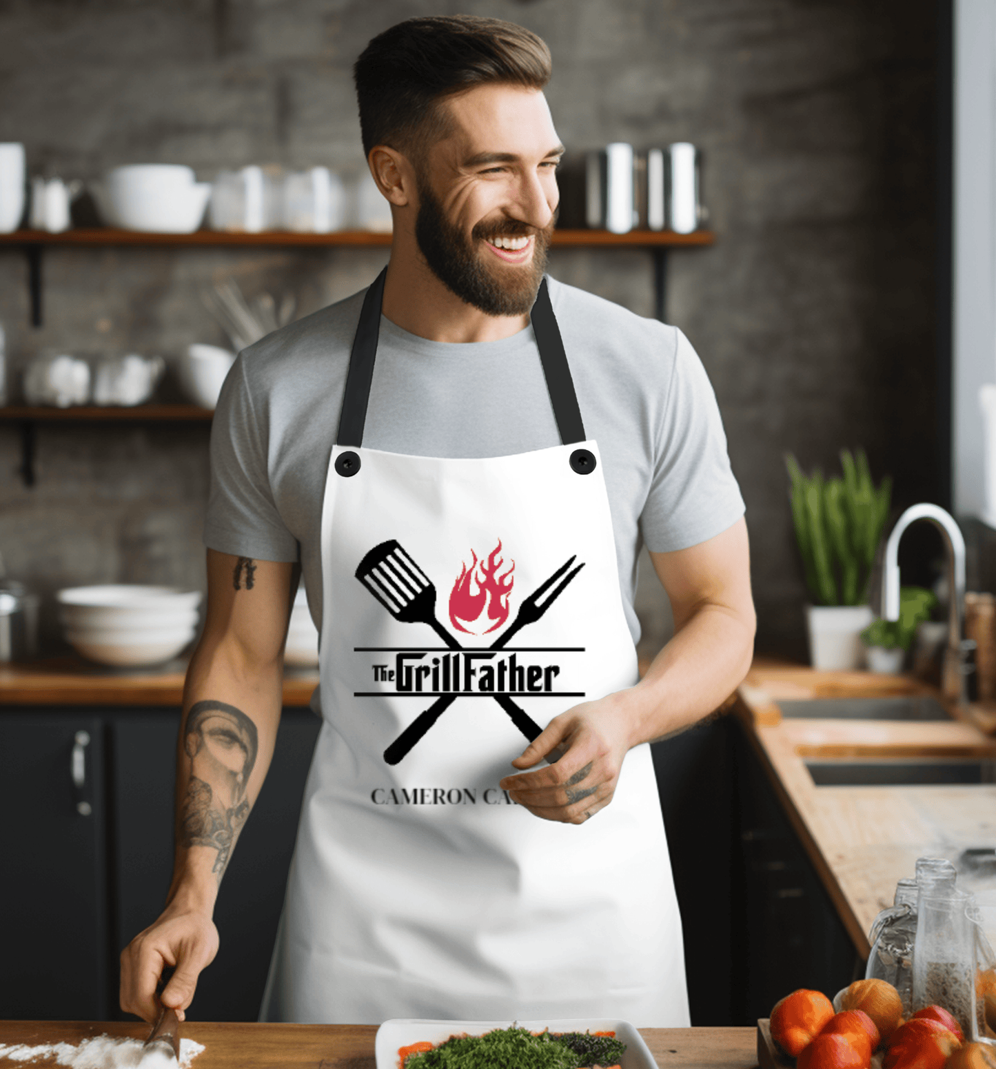 Gift for Dad Grill Father Apron