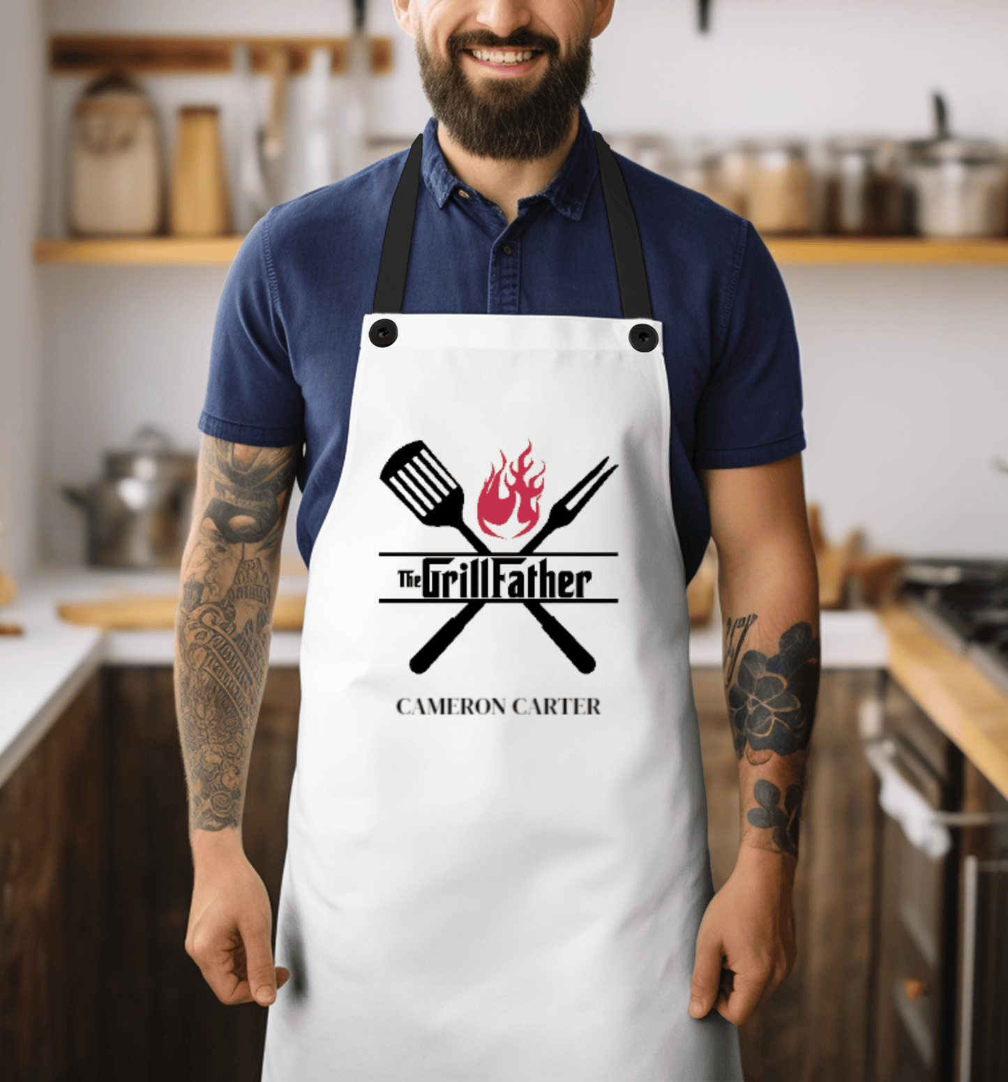 Gift for Dad Grill Father Apron