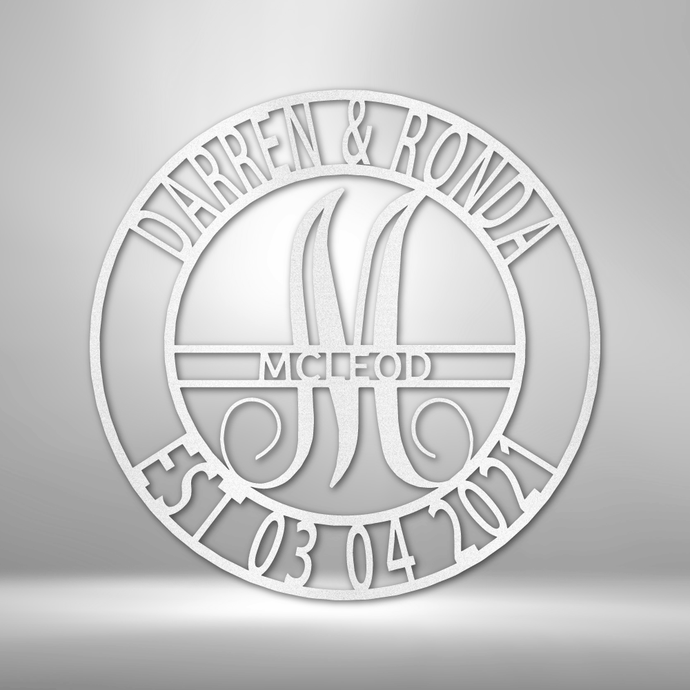 White Metal art for couples with personalized names and dates. Perfect for couples, weddings, anniversaries
