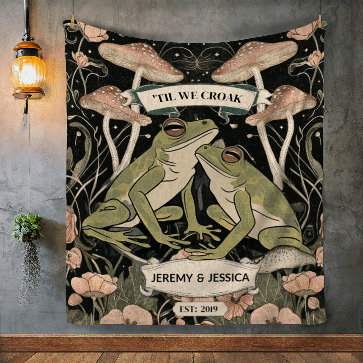 Gift for Couples Wife Husband Soulmate | 'Til We Croak |Blanket