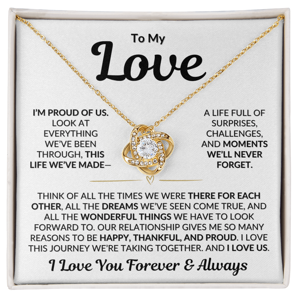 To My Love | I'm Proud of Us