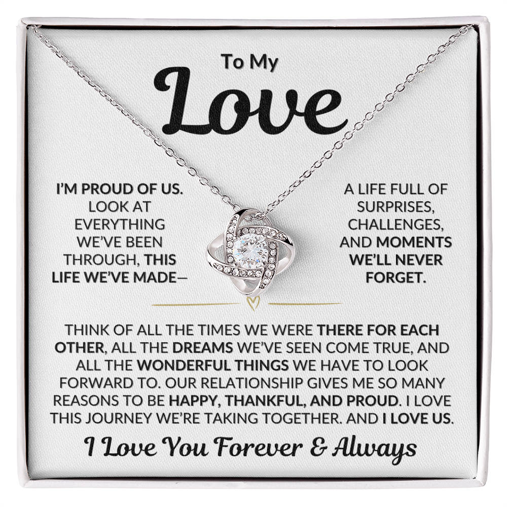 To My Love | I'm Proud of Us