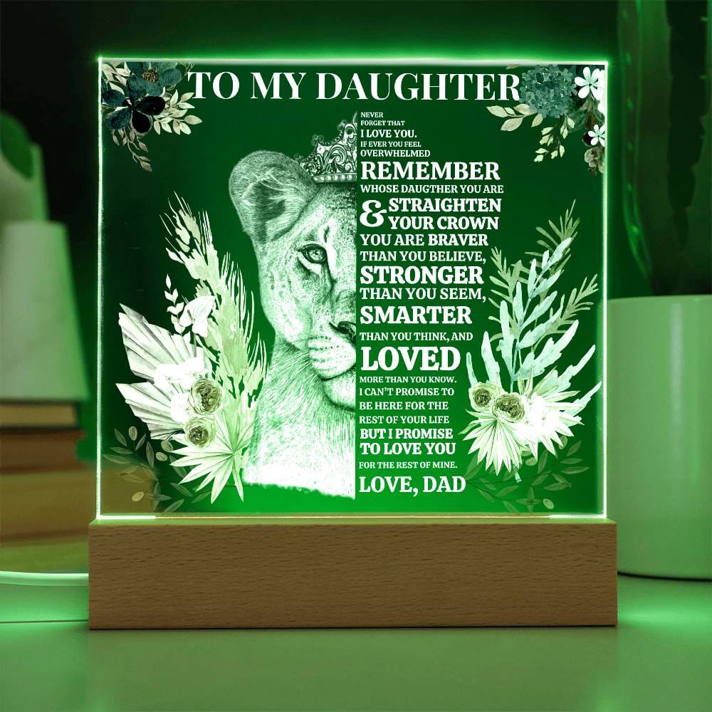 Gift for Daughter | Lioness Never Forget That I Love You Acrylic