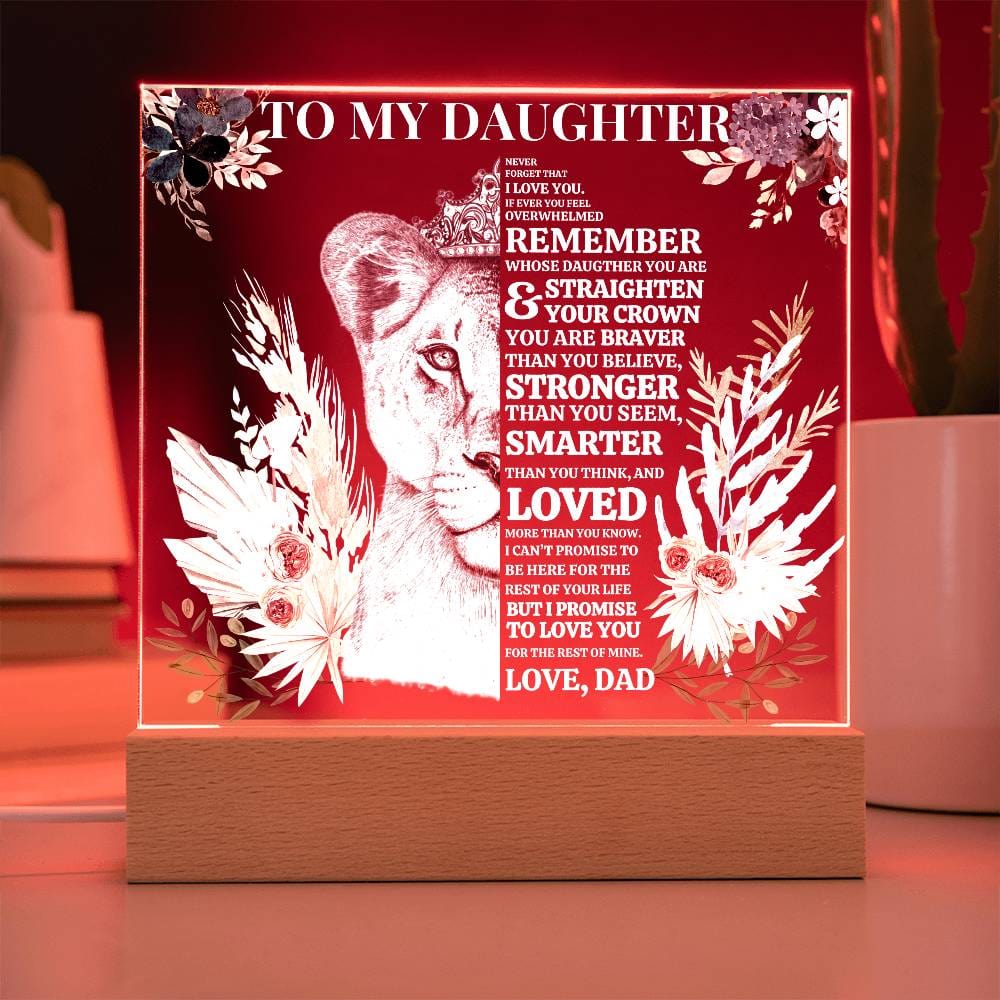 Gift for Daughter | Lioness Never Forget That I Love You Acrylic