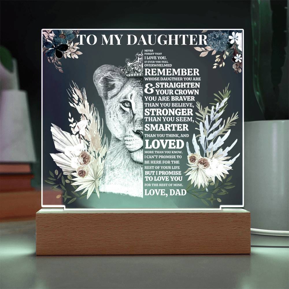 Gift for Daughter | Lioness Never Forget That I Love You Acrylic