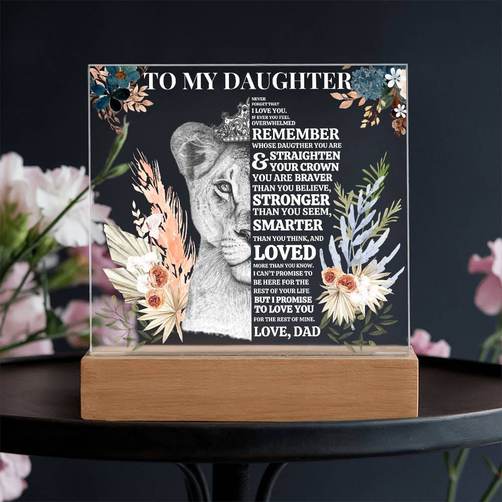 Gift for Daughter | Lioness Never Forget That I Love You Acrylic