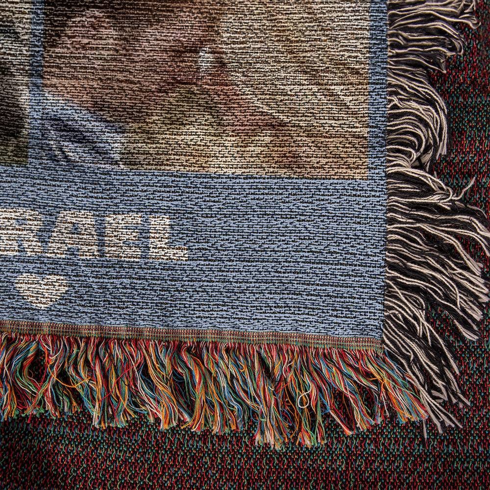 Gift for Couples | 3x3 Heirloom Photo Woven Blanket