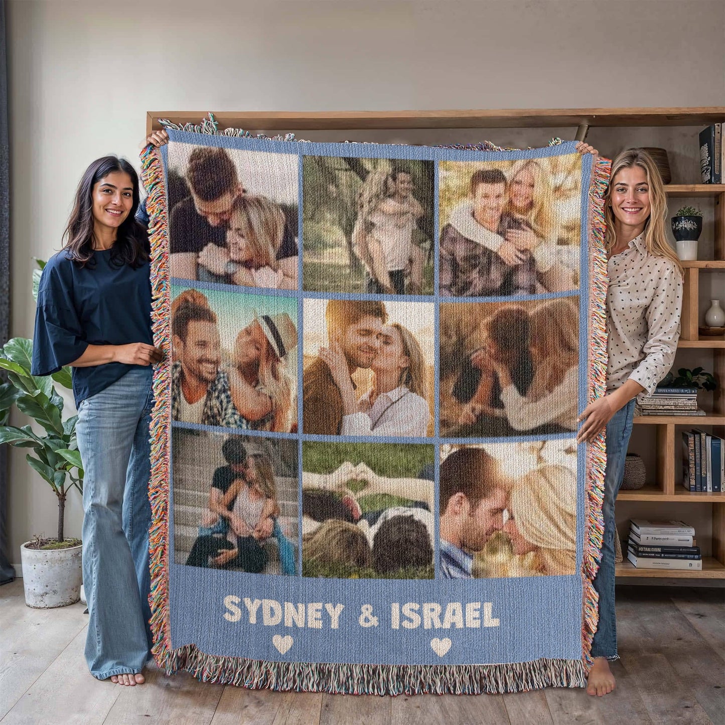 Gift for Couples | 3x3 Heirloom Photo Woven Blanket