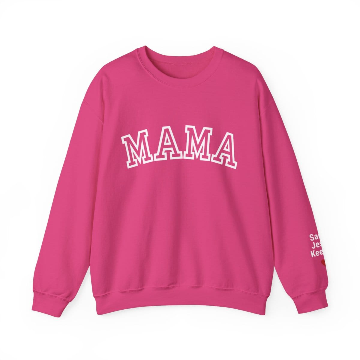 Custom Mama Sweatshirt with Kid Name on Sleeve, Personalized Mom Sweatshirt, Minimalist Momma Sweater, Christmas Gift for Mom, Gift for Her, Personalized Mama Sweatshirt with Kid Names on Sleeve, Mothers Day Gift, Birthday Gift for Mom, New Mom Gift, Minimalist Cool Mom Sweater