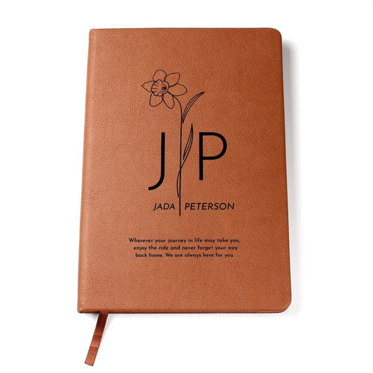 Birth Flower Vegan Leather Journal