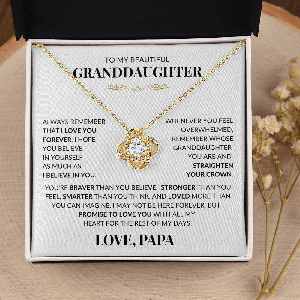 Personalized granddaughter gift necklace, customize with name (e.g., Nonna, Nana). Heartfelt message card necklace, perfect gift for granddaughters, personalized keepsake.