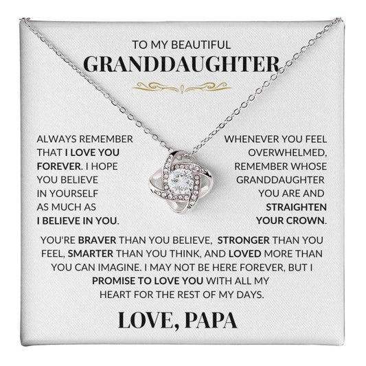 Personalized granddaughter gift necklace, customize with name (e.g., Nonna, Nana). Heartfelt message card necklace, perfect gift for granddaughters, personalized keepsake.