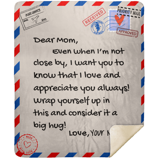 Mothers Day Gifts - Gifts for Mom - Personalized Mom Blanket - Letter to Mom w/ Your Own Finish - Mom Gifts from Daughter, Son, To My Mom Blanket, Mother Blanket, Letter From Son To Mom Blanket, Custom Name Blanket, Best Gift Blanket For Mother, Birthday Gift For Her