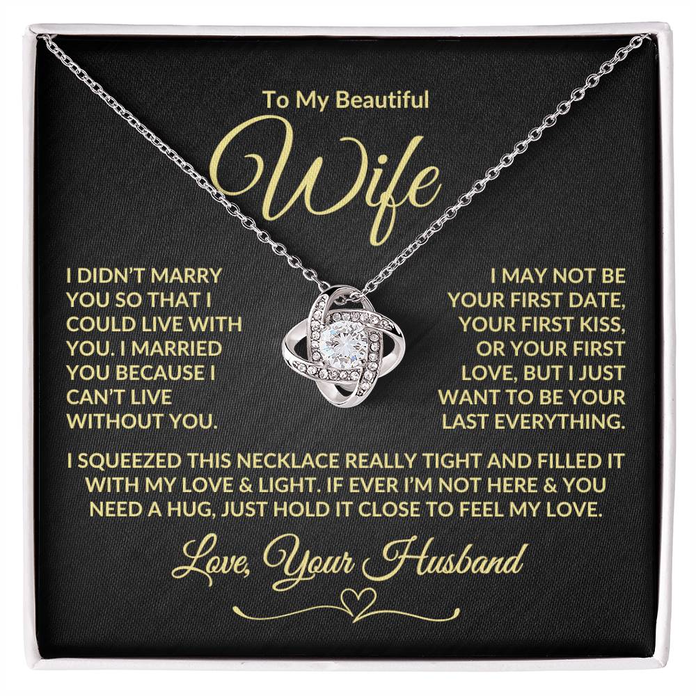 To My Beautiful Wife From Husband | Can't Live Without You - Design It Personal