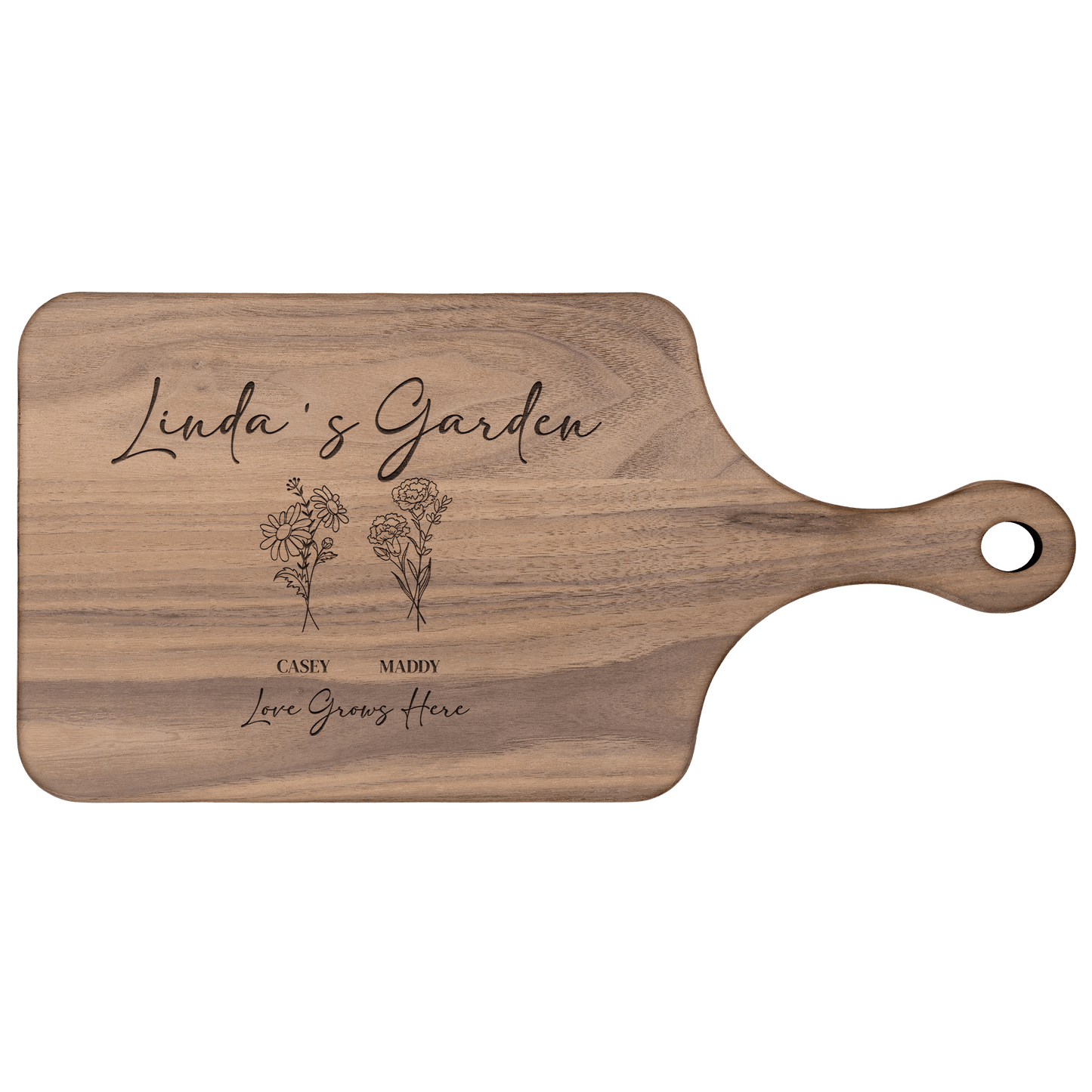 Mama's Garden Birth Flower | Cutting Board