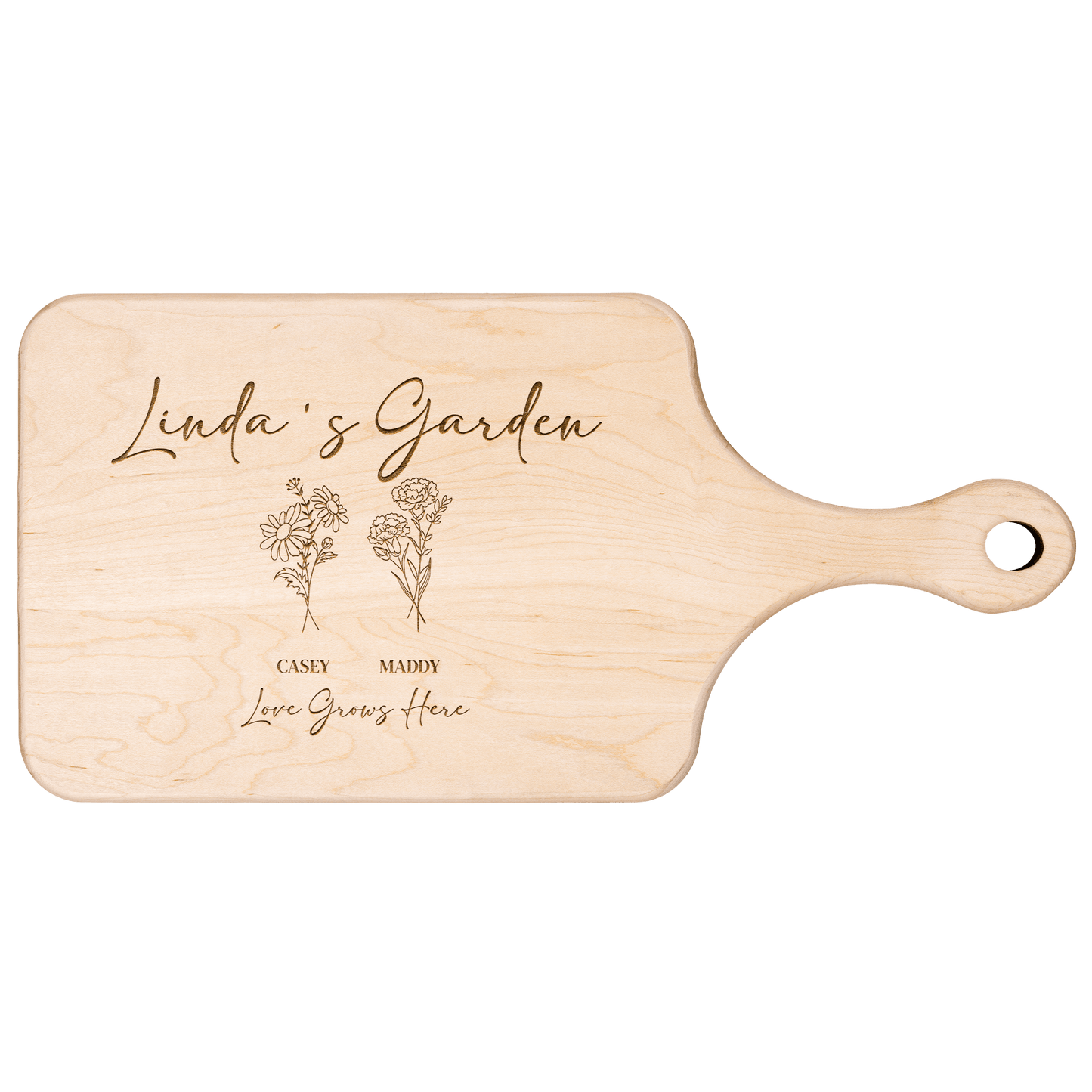 Mama's Garden Birth Flower | Cutting Board