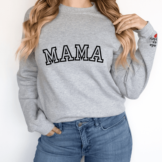 Gift for Mom | MAMA Sweatshirt PERSONALIZED With Names