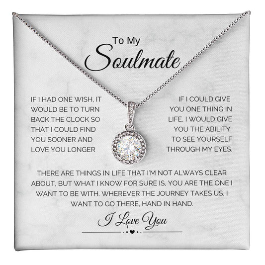 Gift for soulmate message care necklace