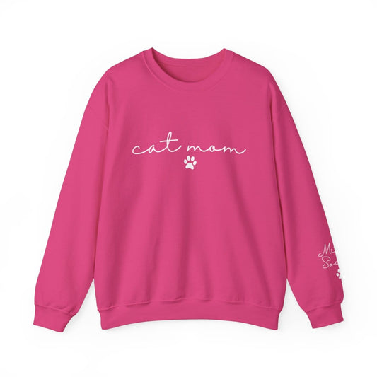 Cat Mom Sweatshirts, Custom Cat Mom Shirt, Cat Mom Shirts, Women's Sweatshirts, Cat Mom Tshirt, Cat Mom Gift, Cat Mom Tee, Custom Cat Mama Sweatshirt with Pet Name on Sleeve, Crewneck or Hoodie, Custom Neck Sleeve Design, Fur Mama, Cat Mom Shirt, Cat Mama, Cat Lover Sweatshirt, Cat People Sweatshirt, New Cat Owner Sweatshirt, Pet Lover Sweatshirt