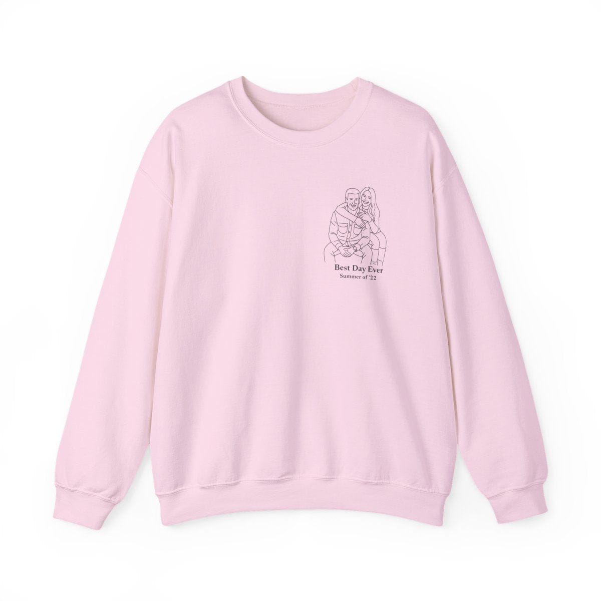 Custom Line Art Sweatshirt | Favorite Memory Photo Upload