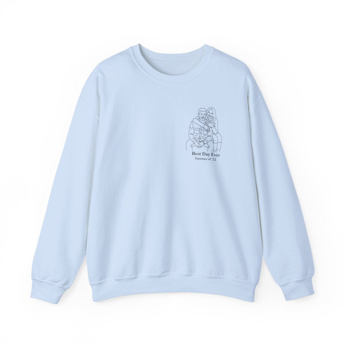 Custom Line Art Sweatshirt | Favorite Memory Photo Upload