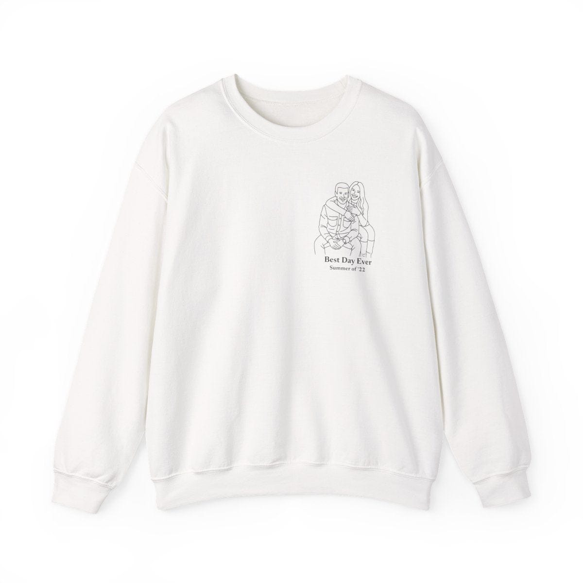 Custom Line Art Sweatshirt | Favorite Memory Photo Upload