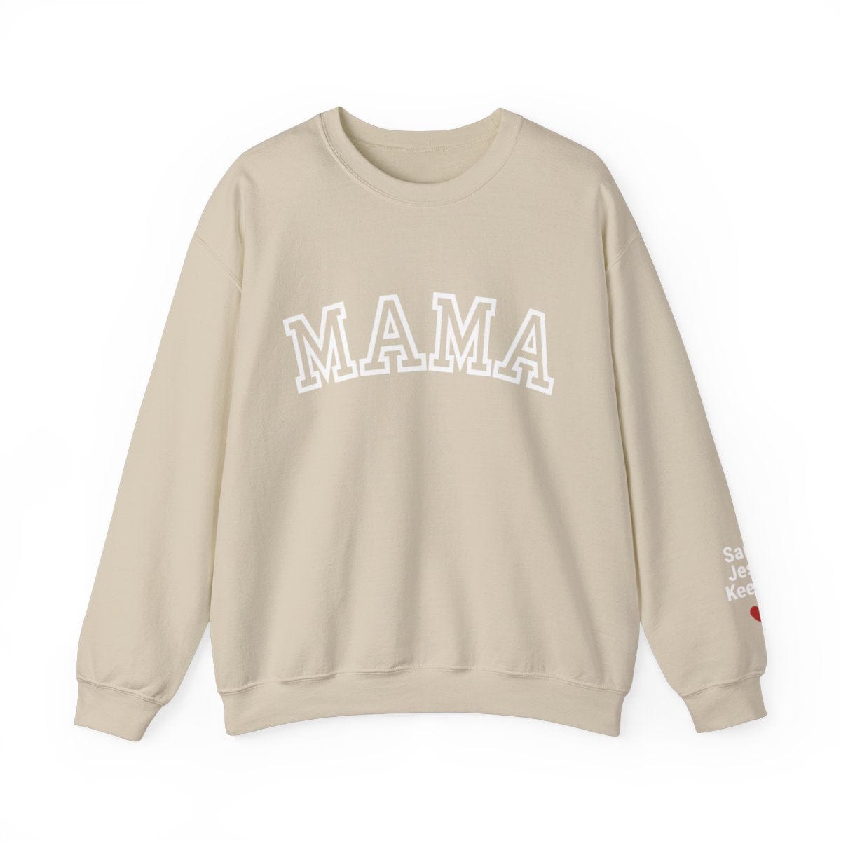 Custom Mama Sweatshirt with Kid Name on Sleeve, Personalized Mom Sweatshirt, Minimalist Momma Sweater, Christmas Gift for Mom, Gift for Her,&nbsp;Personalized Mama Sweatshirt with Kid Names on Sleeve, Mothers Day Gift, Birthday Gift for Mom, New Mom Gift, Minimalist Cool Mom Sweater