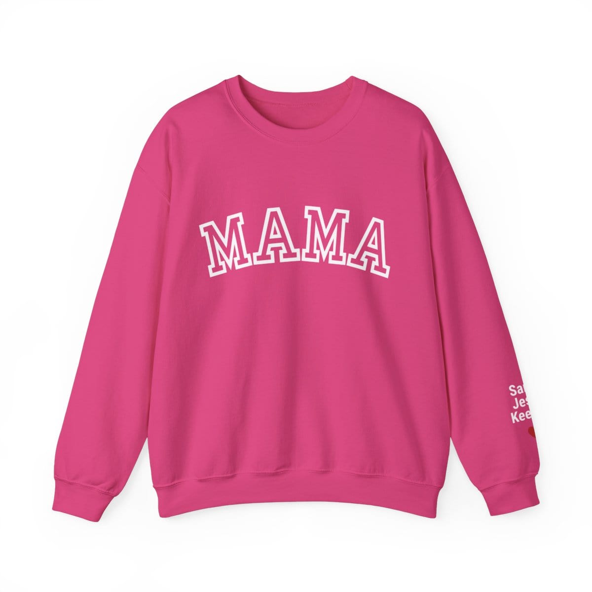 Custom Mama Sweatshirt with Kid Name on Sleeve, Personalized Mom Sweatshirt, Minimalist Momma Sweater, Christmas Gift for Mom, Gift for Her,&nbsp;Personalized Mama Sweatshirt with Kid Names on Sleeve, Mothers Day Gift, Birthday Gift for Mom, New Mom Gift, Minimalist Cool Mom Sweater